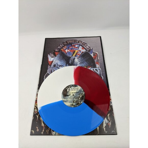 SAXON - ROCK THE NATIONS - LIMITED EDITION TRI-COLOURED VINYL 2018 BMG - Picture 10 of 11